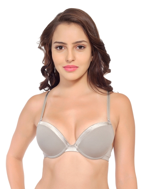 

Soie Grey Seamless Plunge Bra CB-103