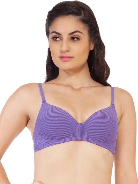 

Soie Purple Striped Seamless T-shirt Bra CB-106