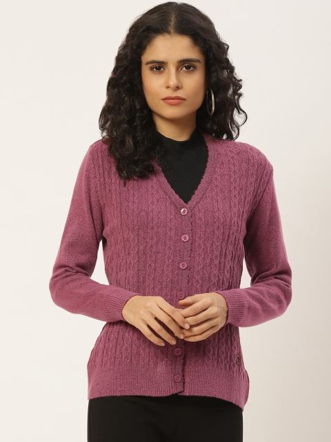 

Duke Women Pink Cable Knit Cardigan