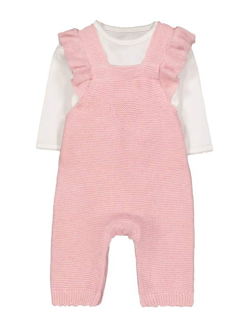 

mothercare Girls Pink & White T-shirt with Trousers