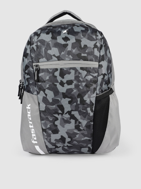 

Fastrack Men Grey & Black Camouflage Backpack