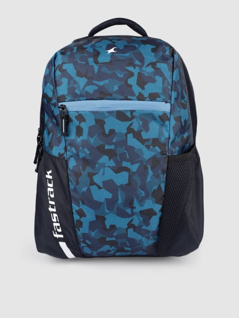 

Fastrack Men Blue & Black Graphic Backpack