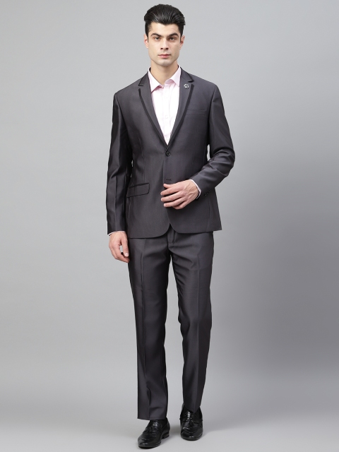 

Park Avenue Men Charcoal Grey Slim Fit Single-Breasted Formal Suit