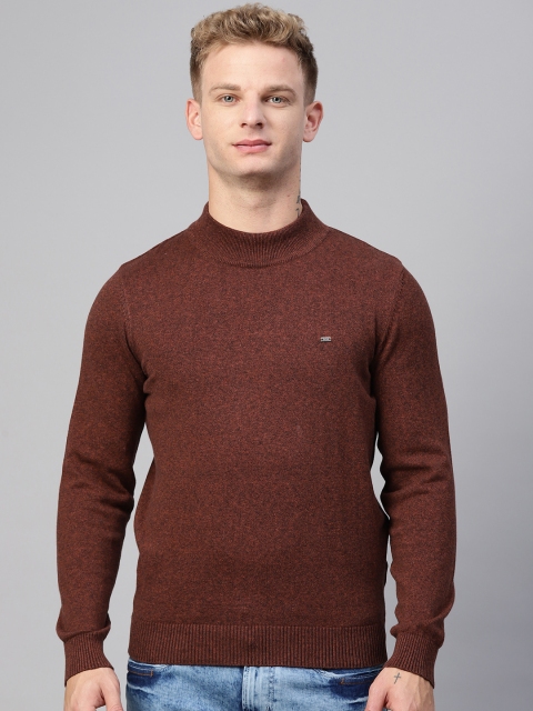 

Blackberrys Men Maroon Solid Pullover Sweater