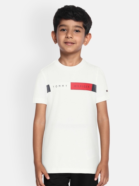 

Tommy Hilfiger Boys White Printed Round Neck T-shirt