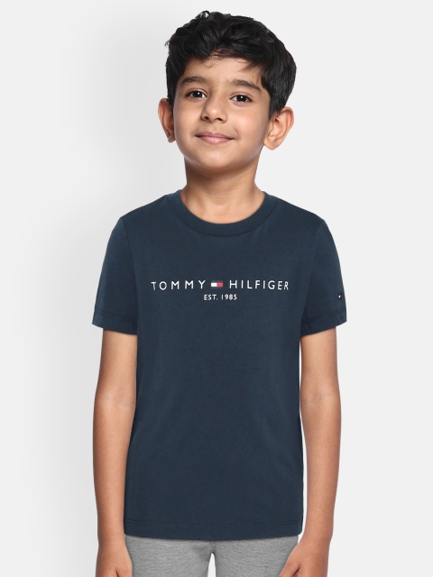 

Tommy Hilfiger Boys Navy Blue Printed Round Neck T-shirt