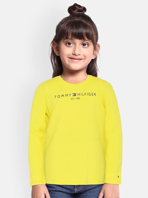 

Tommy Hilfiger Girls Yellow Printed Sustainable T-shirt