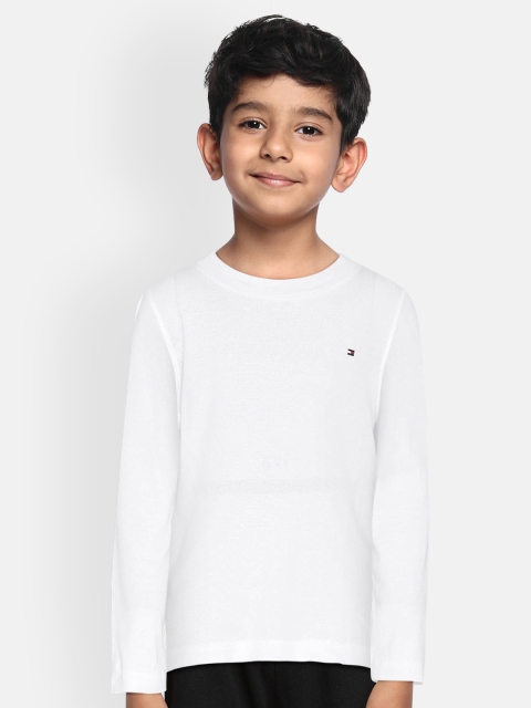 

Tommy Hilfiger Boys White Solid Organic Cotton Sustainable T-shirt