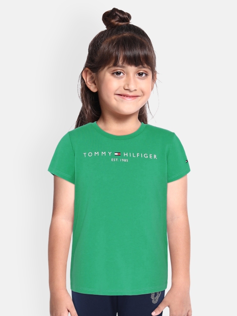 

Tommy Hilfiger Girls Green Printed Round Neck T-shirt