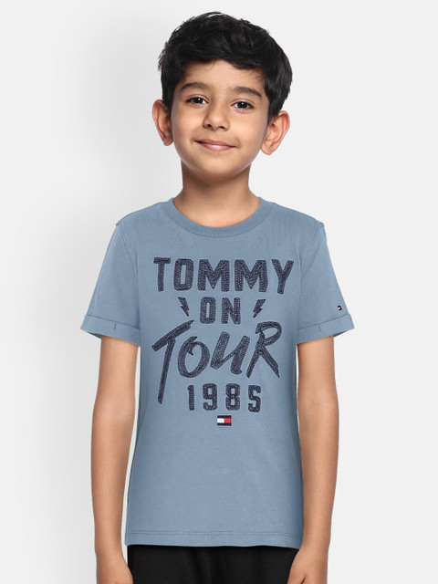 

Tommy Hilfiger Boys Blue Printed Round Neck T-shirt