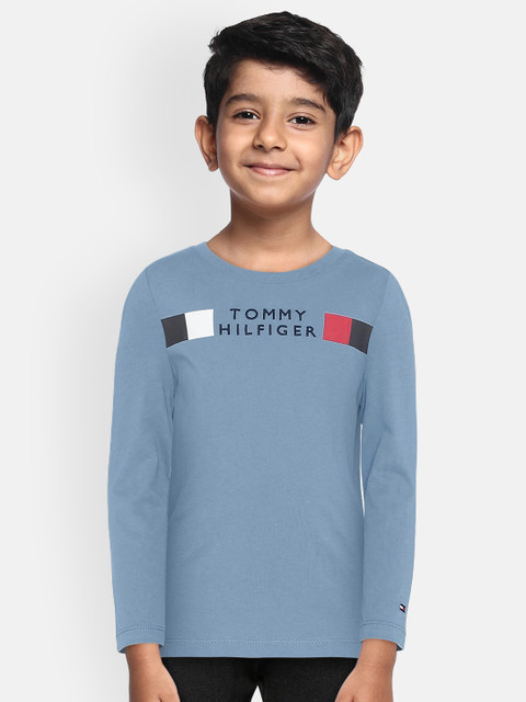 

Tommy Hilfiger Boys Blue Striped Round Neck T-shirt