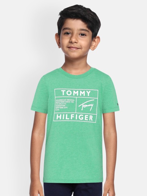 

Tommy Hilfiger Boys Green Printed Round Neck T-shirt
