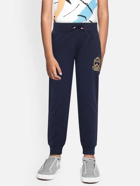 

Tommy Hilfiger Boys Navy Blue Straight Fit Logo Embroidered Joggers