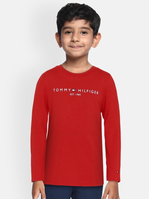 

Tommy Hilfiger Boys Red Printed Round Neck T-shirt
