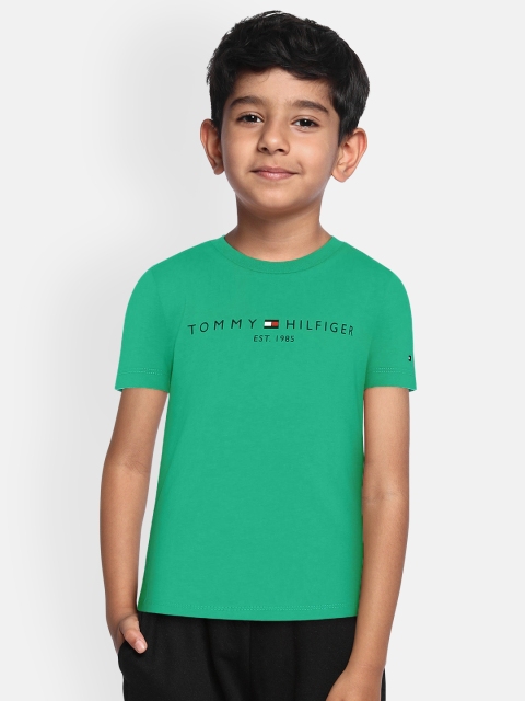 

Tommy Hilfiger Boys Green Solid Round Neck T-shirt
