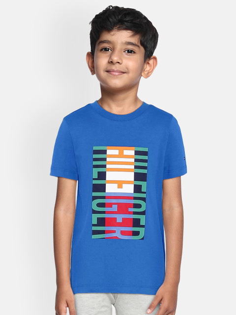 

Tommy Hilfiger Boys Blue Printed Round Neck T-shirt