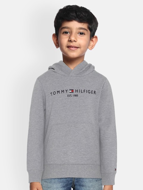 

Tommy Hilfiger Boys Grey Printed Hooded Sweatshirt