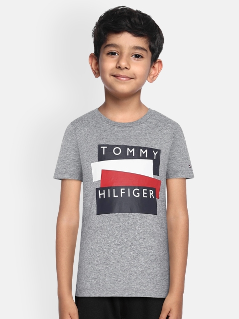 

Tommy Hilfiger Boys Grey Printed Round Neck T-shirt