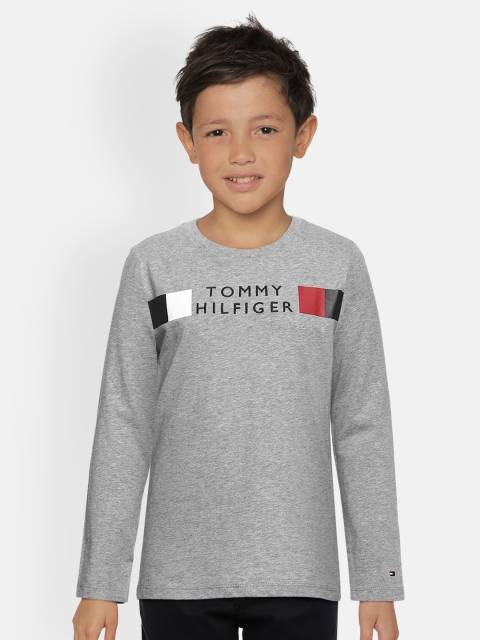 

Tommy Hilfiger Boys Grey Printed Organic Cotton Round Neck T-shirt