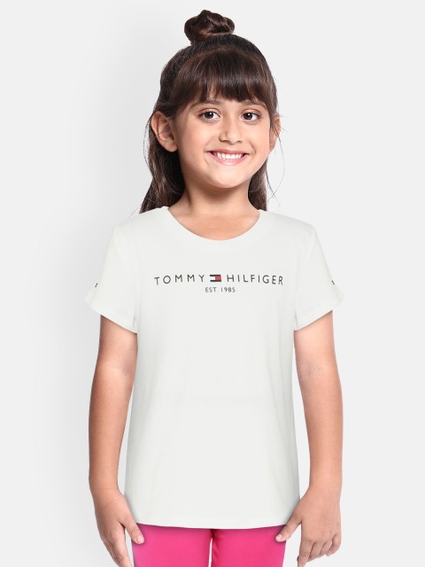 

Tommy Hilfiger Girls White Printed Round Neck T-shirt