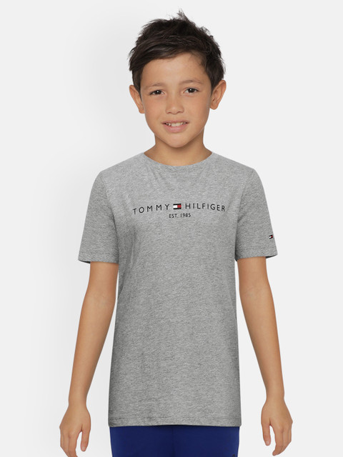 

Tommy Hilfiger Boys Grey Printed Organic Cotton Round Neck T-shirt