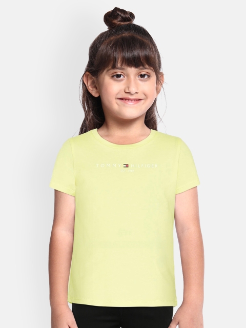 

Tommy Hilfiger Girls Yellow Printed Round Neck T-shirt