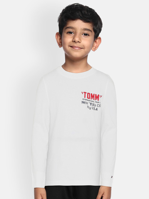 

Tommy Hilfiger Boys White Printed Sustainable T-shirt