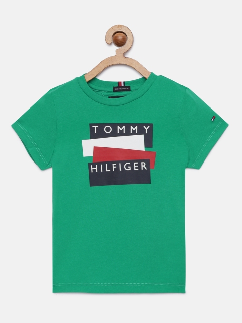 

Tommy Hilfiger Boys Green Printed Round Neck T-shirt