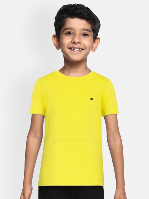 

Tommy Hilfiger Boys Yellow Printed Round Neck T-shirt