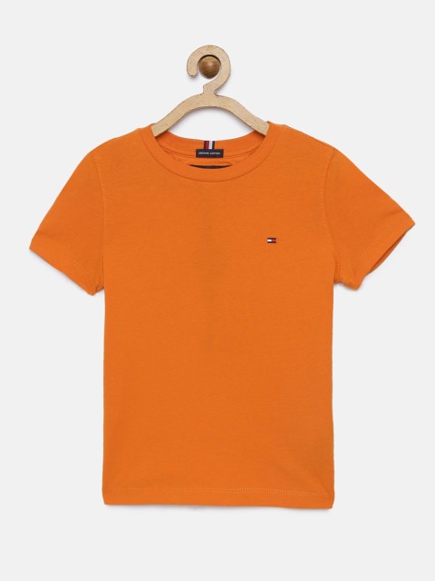 

Tommy Hilfiger Boys Orange Printed Round Neck T-shirt