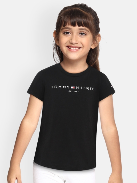 

Tommy Hilfiger Girls Black Printed Round Neck T-shirt