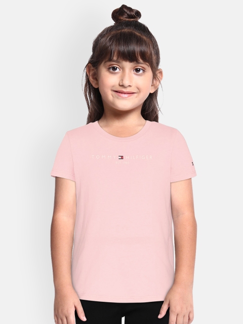 

Tommy Hilfiger Girls Pink Printed Round Neck T-shirt