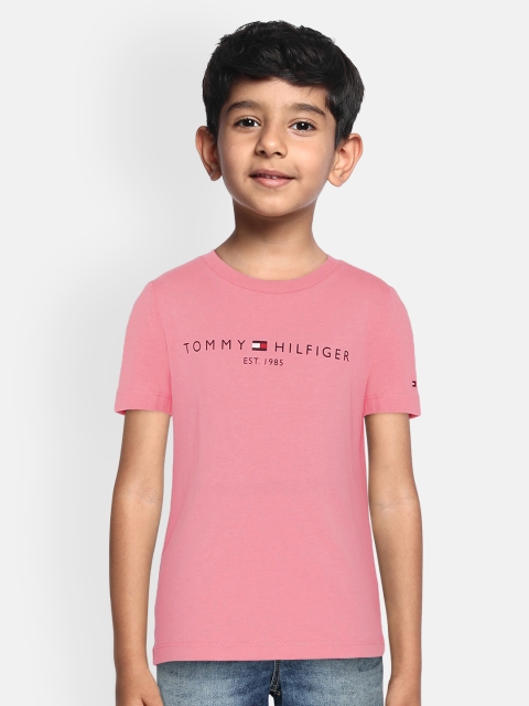 

Tommy Hilfiger Boys Pink Printed Round Neck T-shirt