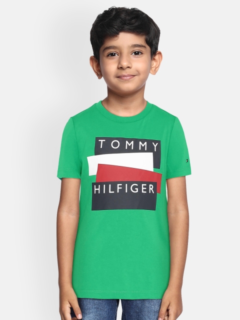 

Tommy Hilfiger Boys Green Printed Round Neck T-shirt
