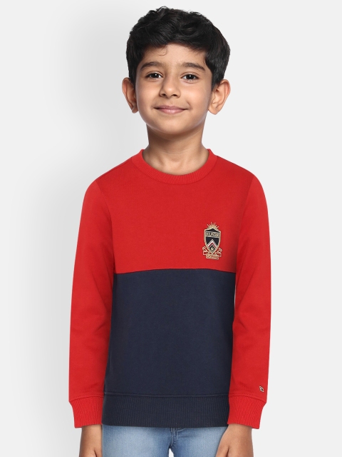 

Tommy Hilfiger Boys Navy Blue & Red Colourblocked Sweatshirt