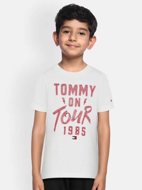 

Tommy Hilfiger Boys White Printed Sustainable T-shirt