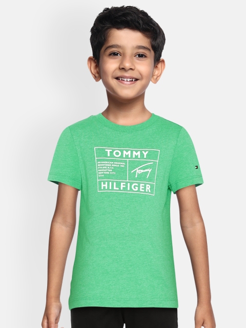 

Tommy Hilfiger Boys Green Printed Round Neck T-shirt