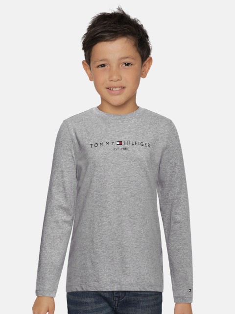 

Tommy Hilfiger Boys Grey Printed Organic Cotton Round Neck T-shirt