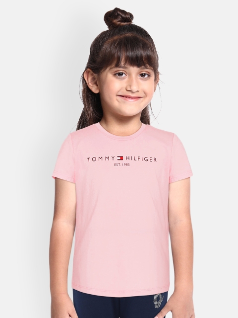 

Tommy Hilfiger Girls Pink Printed Round Neck T-shirt