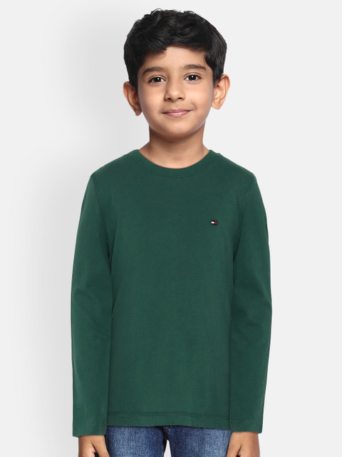 

Tommy Hilfiger Boys Green & Yellow Printed Round Neck T-shirt