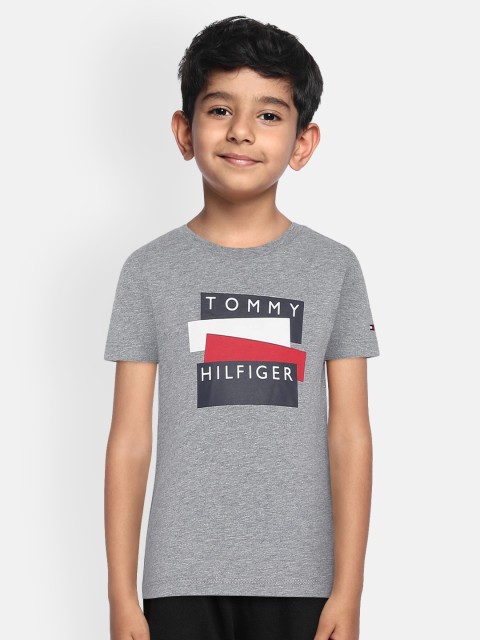 

Tommy Hilfiger Boys Grey Printed Round Neck T-shirt
