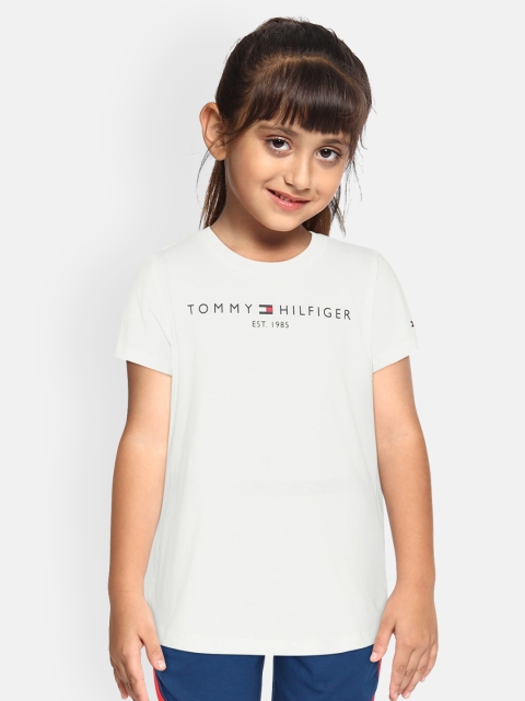 

Tommy Hilfiger Girls White Printed Round Neck T-shirt