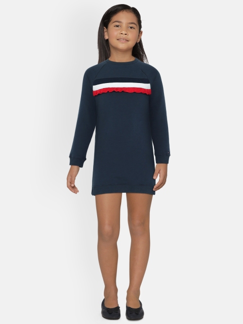 

Tommy Hilfiger Girls Navy Blue Printed T-shirt Dress