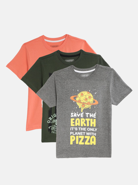 

Cherokee Boys Pack of 3 Printed Round Neck T-shirts, Multi
