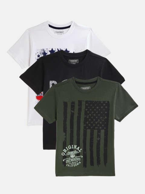 

Cherokee Boys Pack of 3 Printed Round Neck T-shirts, Multi