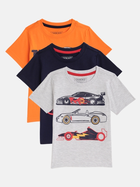 

Cherokee Boys Pack of 3 Pure Cotton T-shirt, Multi