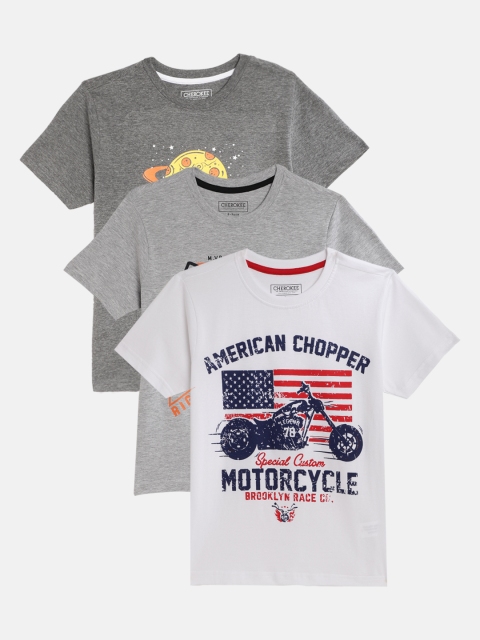 

Cherokee Boys Pack of 3 Printed Round Neck T-shirts, Multi