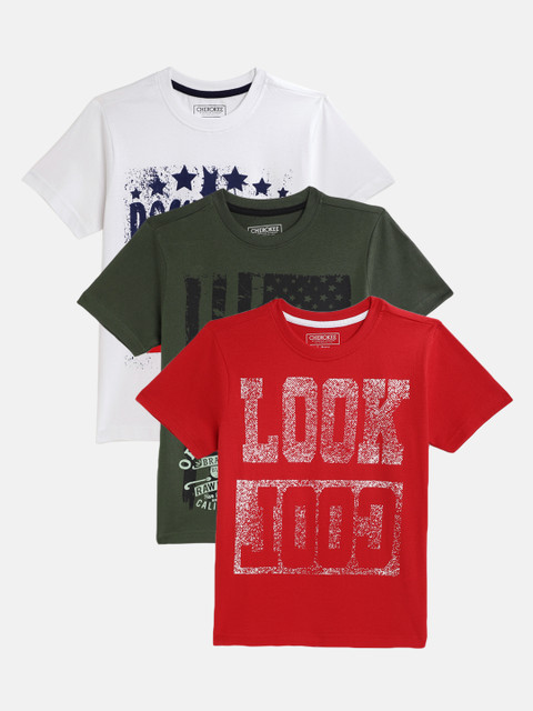 

Cherokee Boys Pack of 3 Printed Round Neck T-shirts, Multi