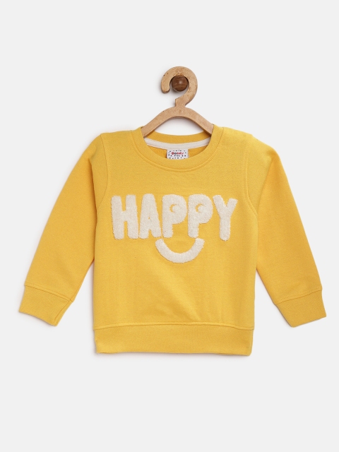 

Donuts Infant Boys Mustard Yellow Self Design Sweatshirt