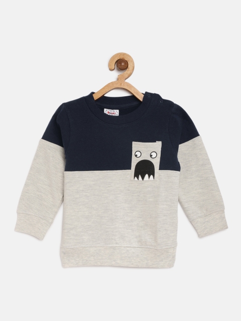 

Donuts Infant Boys Navy Blue & Grey Colourblocked Sweatshirt
